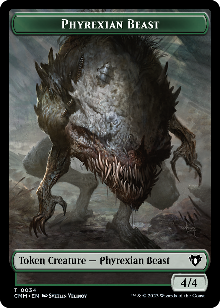 Phyrexian Beast Token [Commander Masters Tokens] | Play N Trade Winnipeg