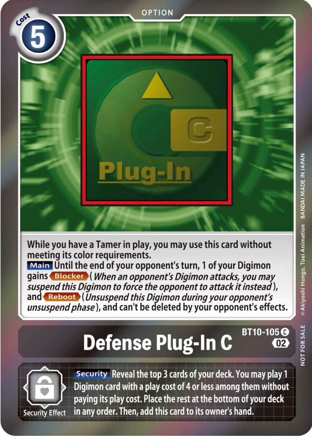 Defense Plug-In C [BT10-105] (Event Pack 4) [Xros Encounter Promos] | Play N Trade Winnipeg