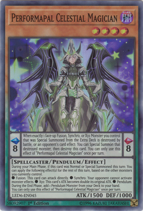 Performapal Celestial Magician [LED6-EN045] Super Rare | Play N Trade Winnipeg