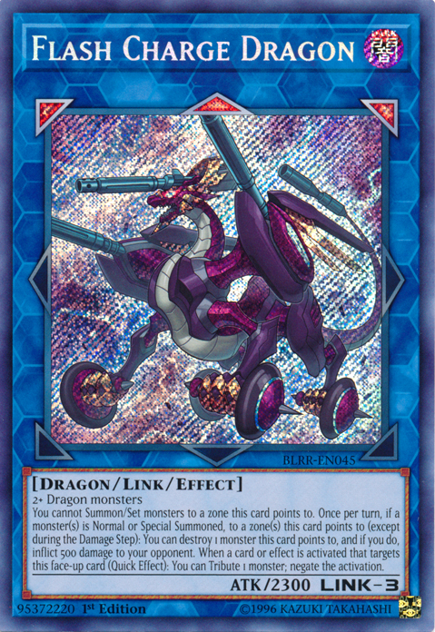 Flash Charge Dragon [BLRR-EN045] Secret Rare | Play N Trade Winnipeg