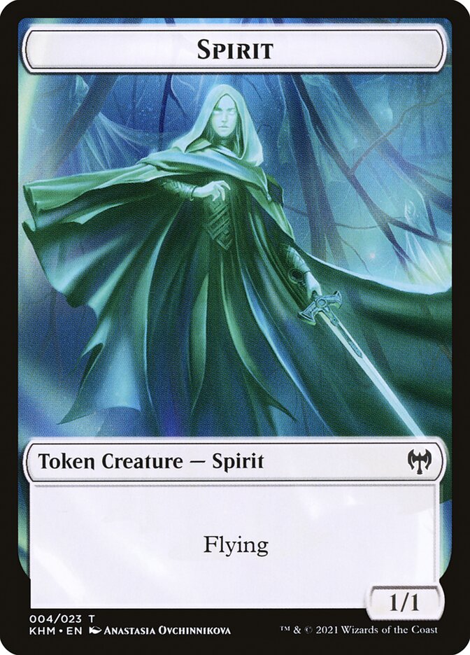 Bird // Spirit Double-sided Token [Kaldheim Commander Tokens] | Play N Trade Winnipeg