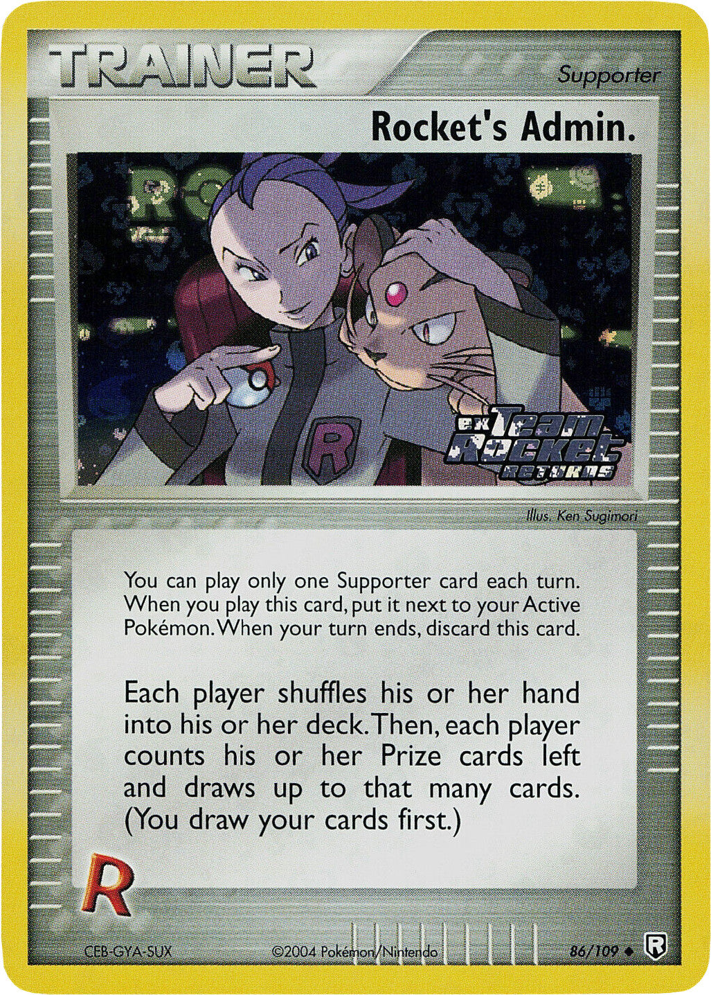 Rocket's Admin. (86/109) (Stamped) [EX: Team Rocket Returns] | Play N Trade Winnipeg