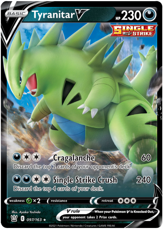 Tyranitar V (097/163) [Sword & Shield: Battle Styles] | Play N Trade Winnipeg