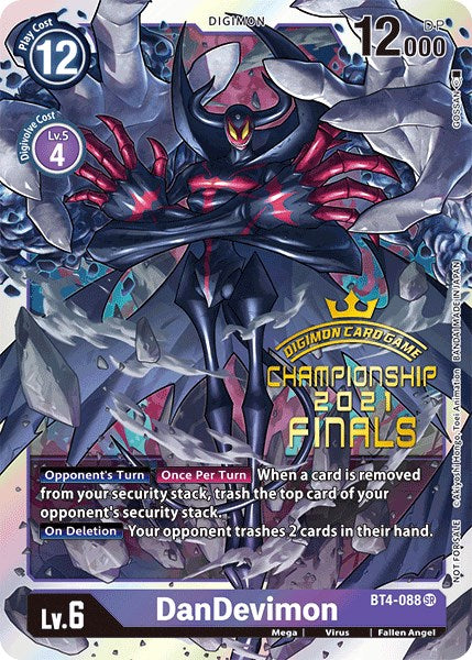 DanDevimon [BT4-088] (2021 Championship Finals Event Pack Alt-Art Gold Stamp Set) [Great Legend Promos] | Play N Trade Winnipeg