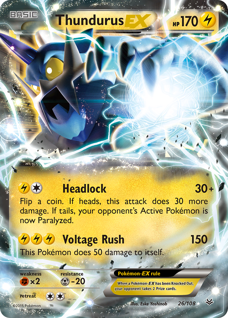 Thundurus EX (26/108) [XY: Roaring Skies] | Play N Trade Winnipeg