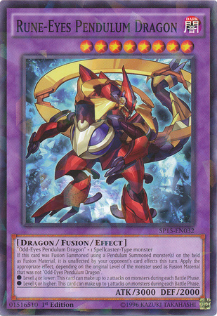 Rune-Eyes Pendulum Dragon [SP15-EN032] Shatterfoil Rare | Play N Trade Winnipeg