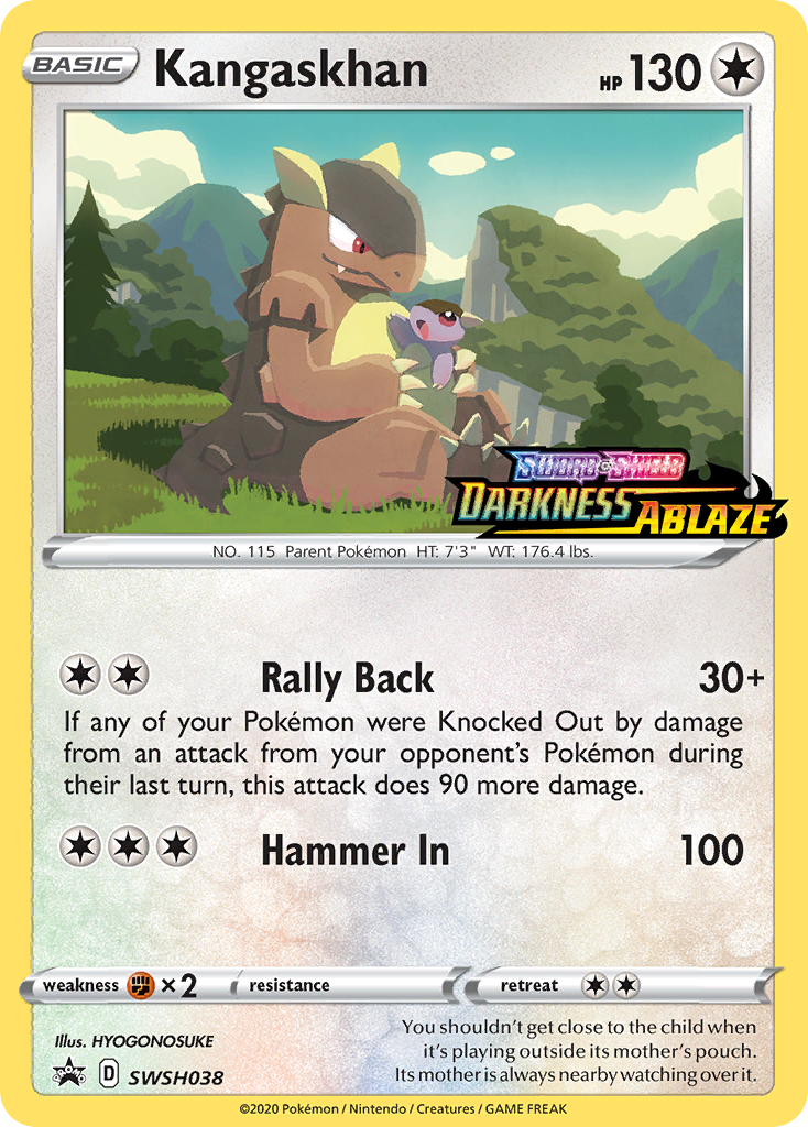 Kangaskhan (SWSH038) (Prerelease Promo) [Sword & Shield: Black Star Promos] | Play N Trade Winnipeg