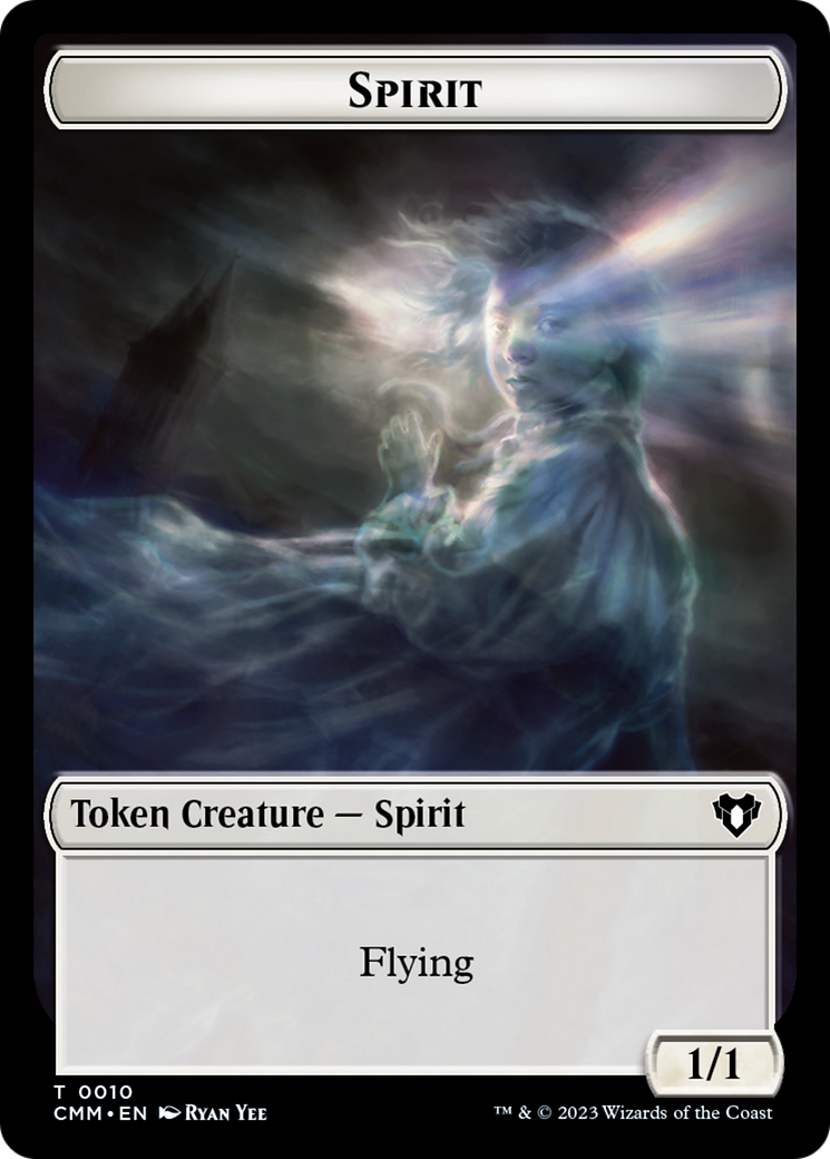 Spirit (0010) // Elemental (0037) Double-Sided Token [Commander Masters Tokens] | Play N Trade Winnipeg