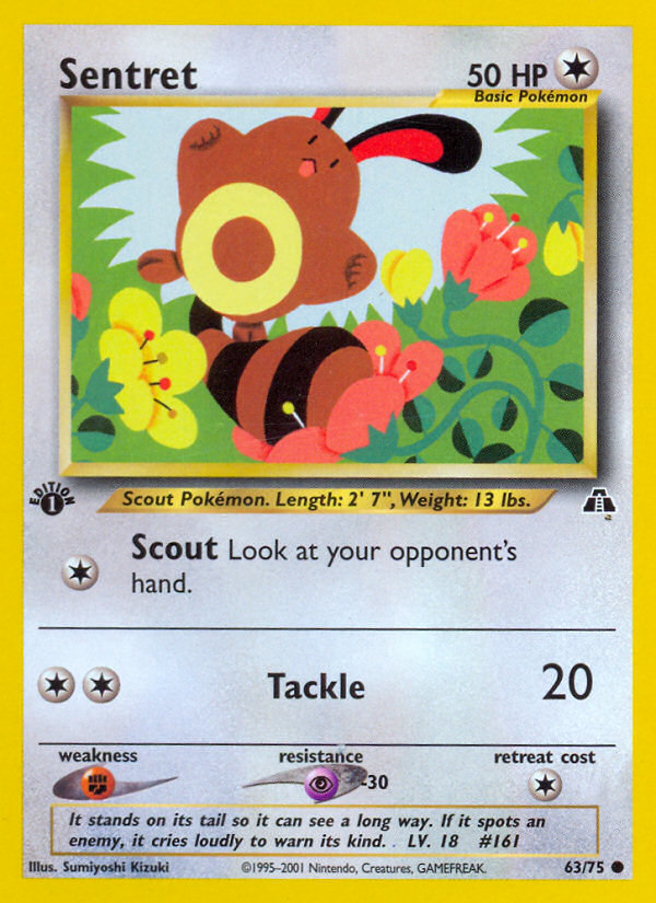 Sentret (63/75) [Neo Discovery 1st Edition] | Play N Trade Winnipeg