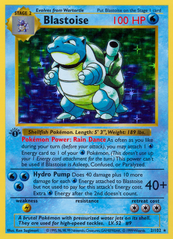 Blastoise (2/102) (Shadowless) [Base Set 1st Edition] | Play N Trade Winnipeg