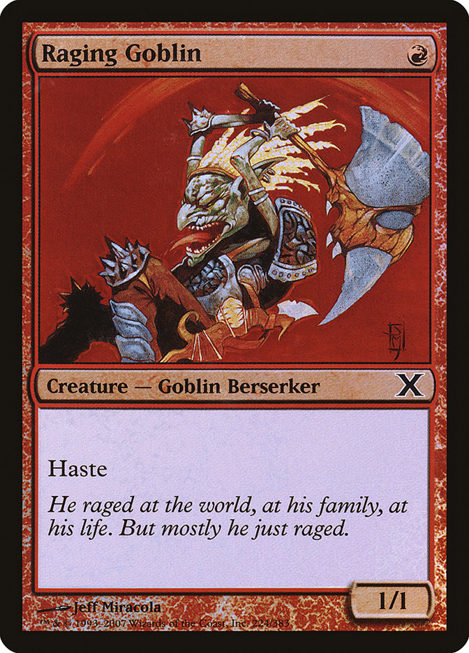 Raging Goblin (Premium Foil) [Tenth Edition] | Play N Trade Winnipeg