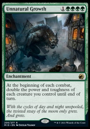 Unnatural Growth (Promo Pack) [Innistrad: Midnight Hunt Promos] | Play N Trade Winnipeg