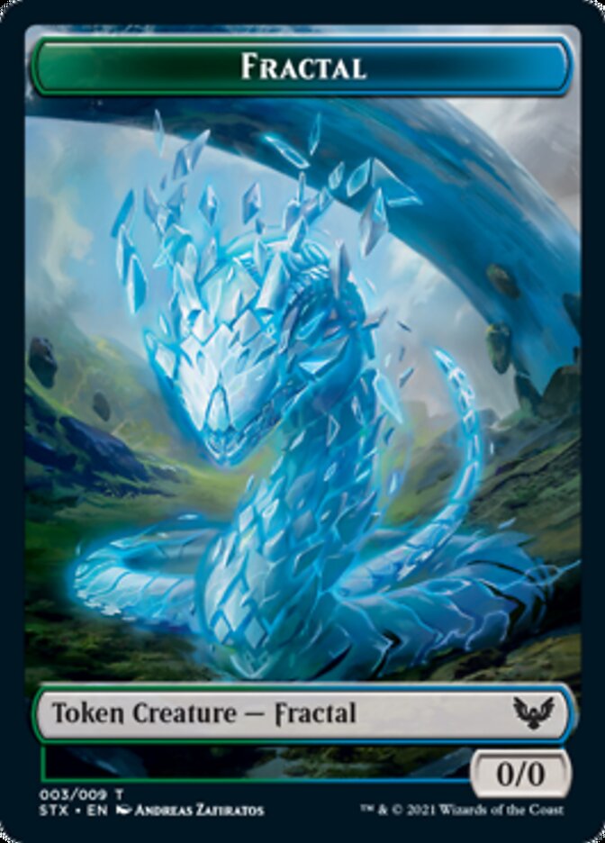 Fractal Token [Strixhaven: School of Mages Tokens] | Play N Trade Winnipeg