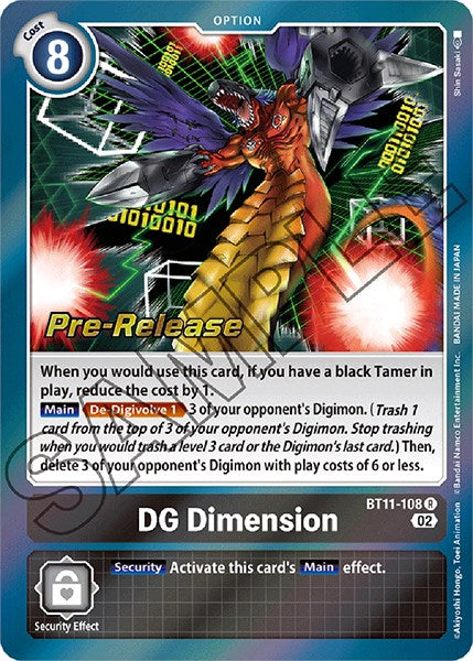 DG Dimension [BT11-108] [Dimensional Phase Pre-Release Promos] | Play N Trade Winnipeg