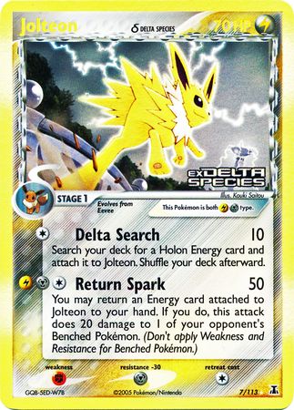 Jolteon (7/113) (Delta Species) (Stamped) [EX: Delta Species] | Play N Trade Winnipeg