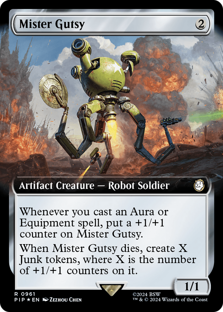 Mister Gutsy (Extended Art) (Surge Foil) [Fallout] | Play N Trade Winnipeg