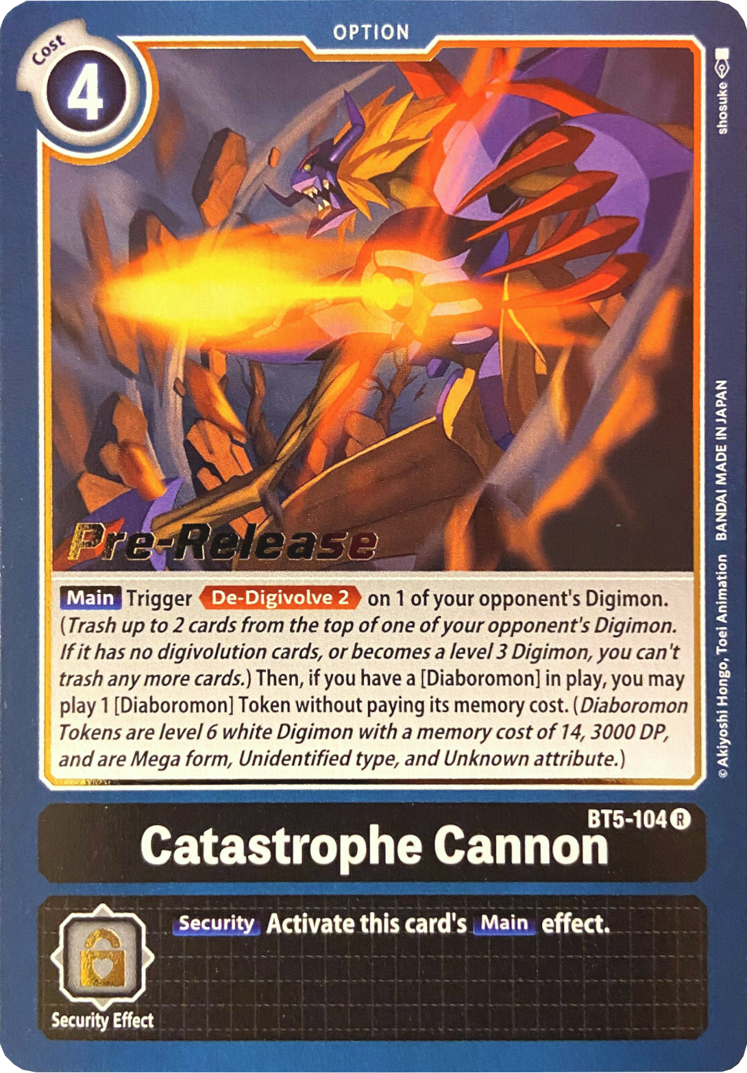 Catastrophe Cannon [BT5-104] [Battle of Omni Pre-Release Promos] | Play N Trade Winnipeg