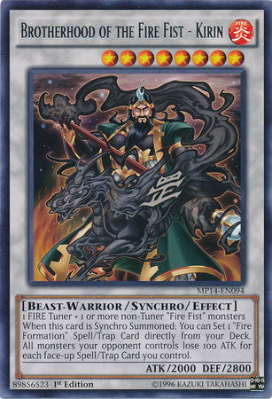 Brotherhood of the Fire Fist - Kirin [MP14-EN094] Rare | Play N Trade Winnipeg