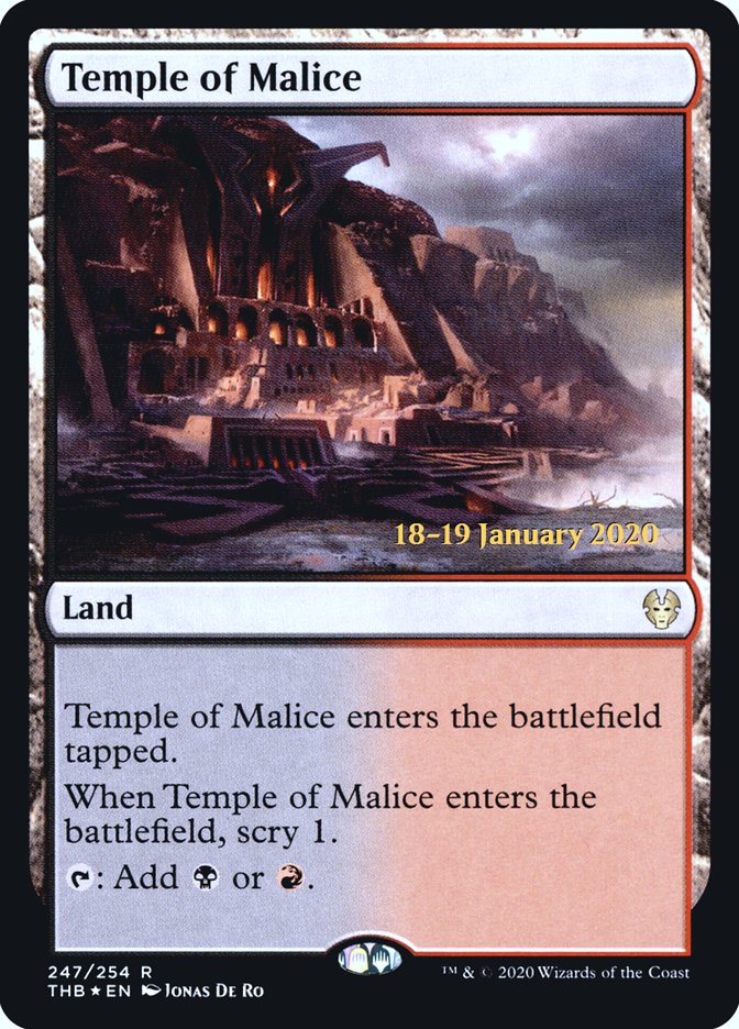 Temple of Malice [Theros Beyond Death Prerelease Promos] | Play N Trade Winnipeg