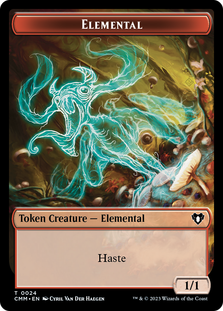 Elemental (0024) // Elf Druid Double-Sided Token [Commander Masters Tokens] | Play N Trade Winnipeg