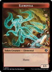 Elemental (0024) // Elf Druid Double-Sided Token [Commander Masters Tokens] | Play N Trade Winnipeg