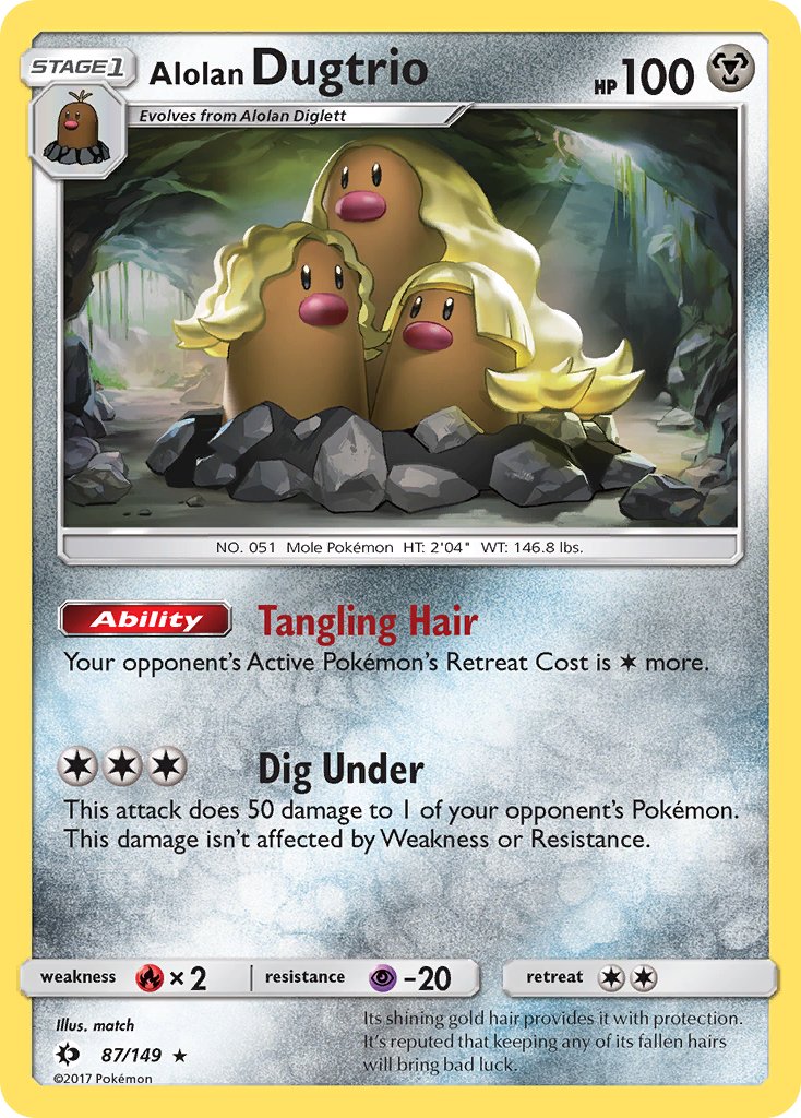 Alolan Dugtrio (87/149) (Cosmos Holo) (Blister Exclusive) [Sun & Moon: Base Set] | Play N Trade Winnipeg