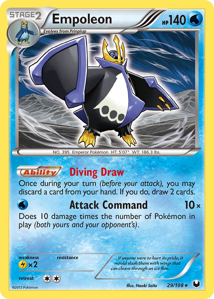 Empoleon (29/108) (Battle Arena Deck Exclusive) (Theme Deck Exclusive) [Black & White: Dark Explorers] | Play N Trade Winnipeg