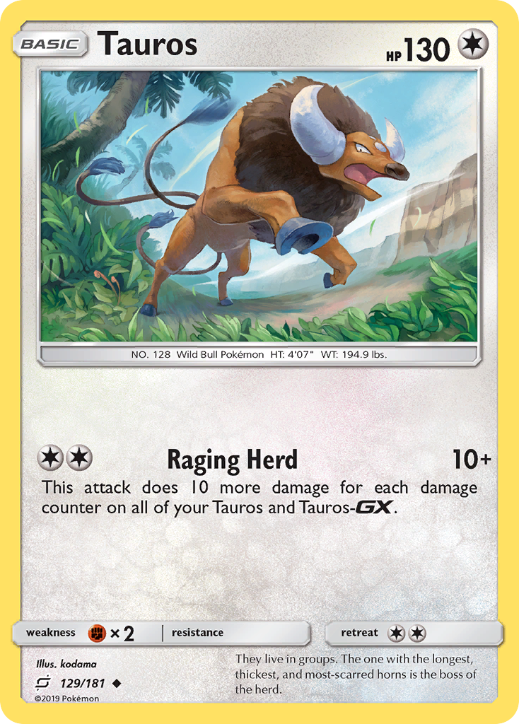 Tauros (129/181) [Sun & Moon: Team Up] | Play N Trade Winnipeg