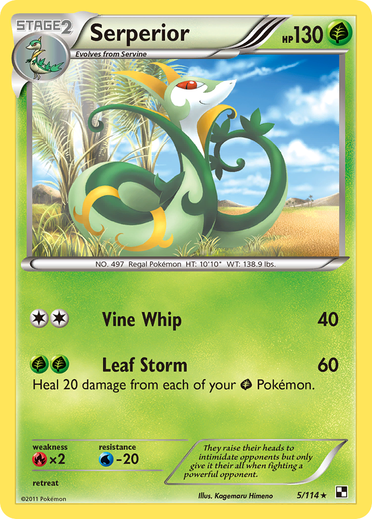 Serperior (5/114) (Green Tornado) (Theme Deck Exclusive) [Black & White: Base Set] | Play N Trade Winnipeg