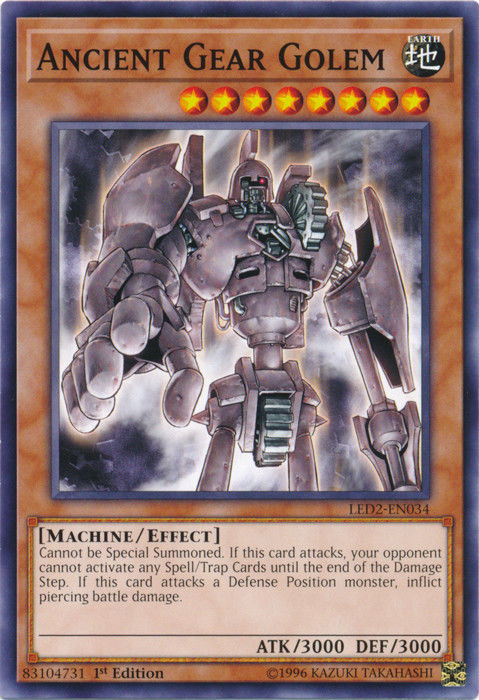 Ancient Gear Golem [LED2-EN034] Common | Play N Trade Winnipeg