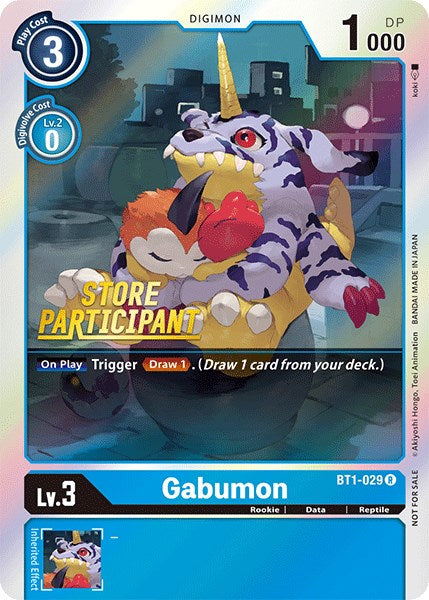 Gabumon [BT1-029] (Store Participant) [Release Special Booster Promos] | Play N Trade Winnipeg