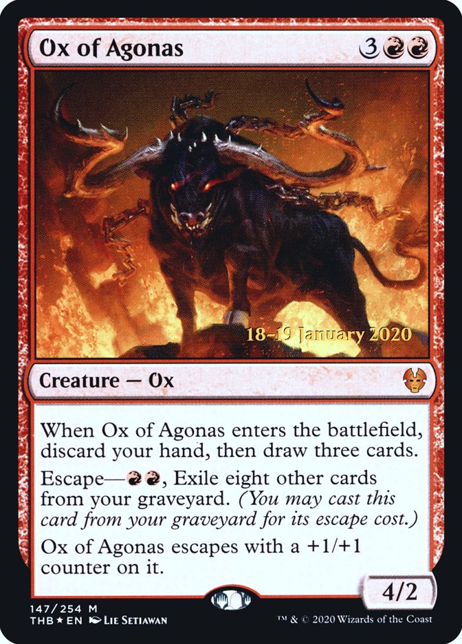 Ox of Agonas [Theros Beyond Death Prerelease Promos] | Play N Trade Winnipeg