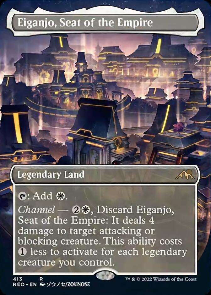 Eiganjo, Seat of the Empire (Borderless Alternate Art) [Kamigawa: Neon Dynasty] | Play N Trade Winnipeg