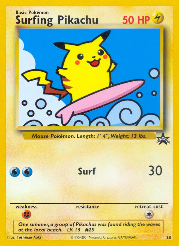 Surfing Pikachu (28) [Wizards of the Coast: Black Star Promos] | Play N Trade Winnipeg