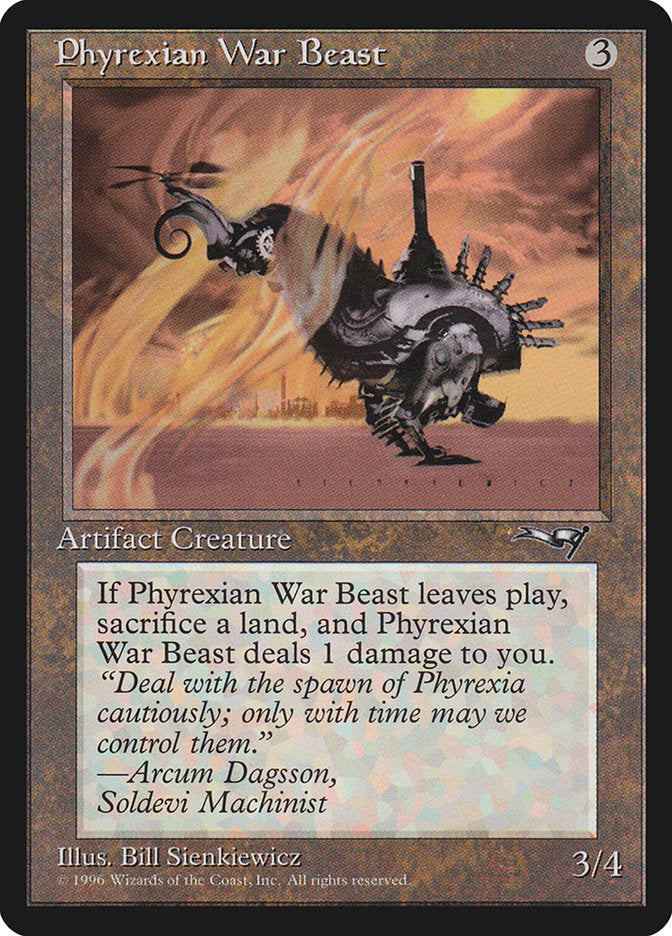 Phyrexian War Beast (Signature on Right) [Alliances] | Play N Trade Winnipeg