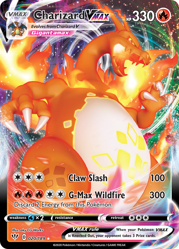 Charizard VMAX (020/189) [Sword & Shield: Darkness Ablaze] | Play N Trade Winnipeg