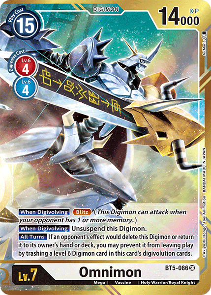 Omnimon [BT5-086] (Alternate Art - As'Maria) [Battle of Omni] | Play N Trade Winnipeg