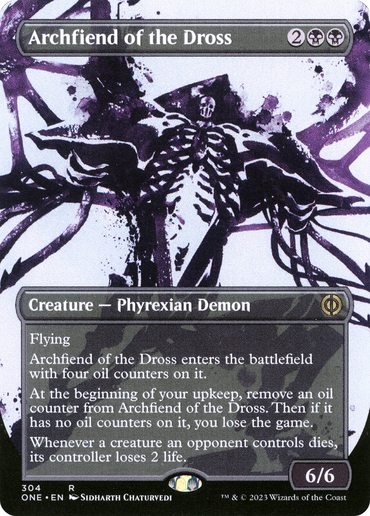 Archfiend of the Dross (Borderless Ichor) [Phyrexia: All Will Be One] | Play N Trade Winnipeg