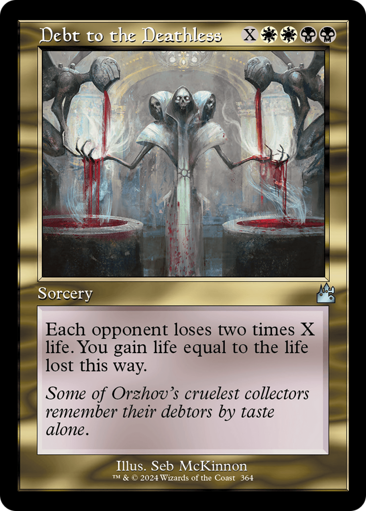 Debt to the Deathless (Retro Frame) [Ravnica Remastered] | Play N Trade Winnipeg