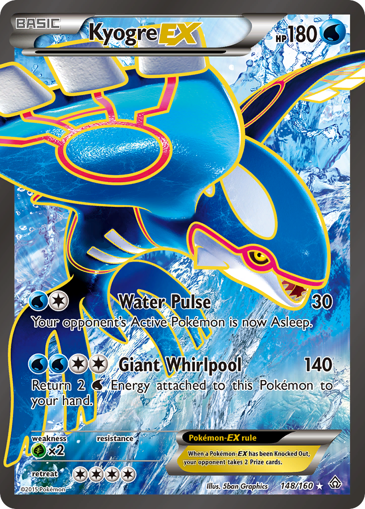 Kyogre EX (148/160) [XY: Primal Clash] | Play N Trade Winnipeg