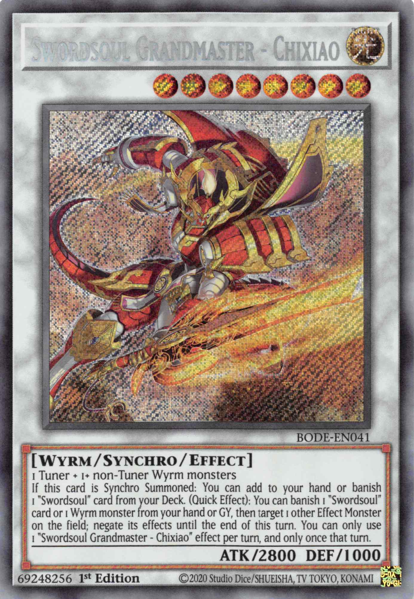 Swordsoul Grandmaster - Chixiao [BODE-EN041] Secret Rare | Play N Trade Winnipeg