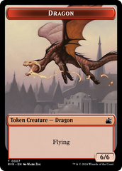 Spirit (0018) // Dragon Double-Sided Token [Ravnica Remastered Tokens] | Play N Trade Winnipeg
