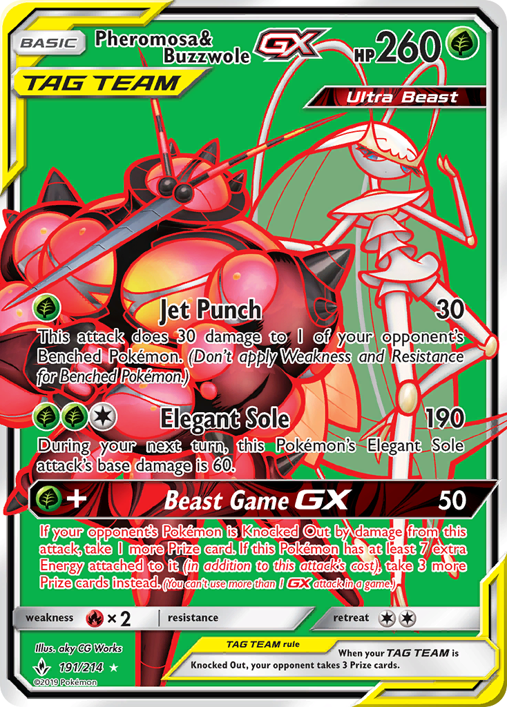 Pheromosa & Buzzwole GX (191/214) [Sun & Moon: Unbroken Bonds] | Play N Trade Winnipeg