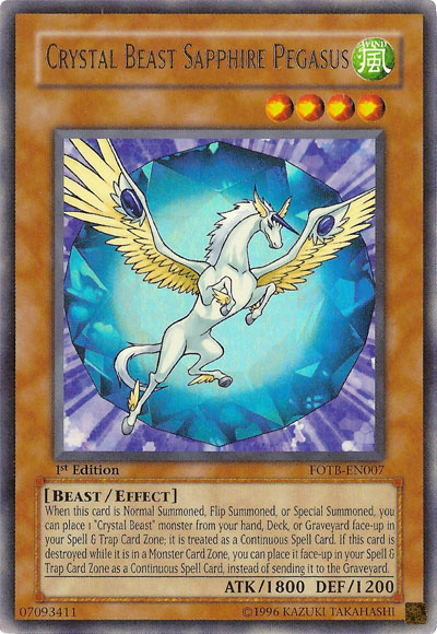 Crystal Beast Sapphire Pegasus [FOTB-EN007] Ultra Rare | Play N Trade Winnipeg