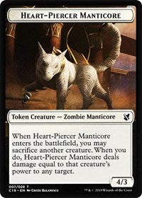 Heart-Piercer Manticore // Dragon Double-sided Token [Commander 2019 Tokens] | Play N Trade Winnipeg