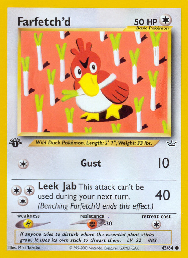 Farfetch'd (43/64) [Neo Revelation 1st Edition] | Play N Trade Winnipeg