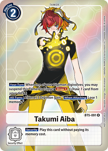 Takumi Aiba [BT5-091] (Buy-A-Box Promo) [Battle of Omni Promos] | Play N Trade Winnipeg