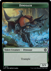 Dinosaur Beast // Dinosaur Double-Sided Token [The Lost Caverns of Ixalan Commander Tokens] | Play N Trade Winnipeg