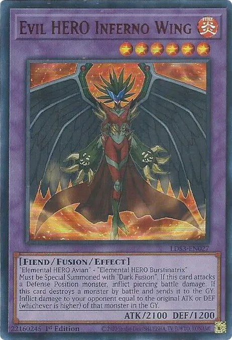 Evil HERO Inferno Wing (Red) [LDS3-EN027] Ultra Rare | Play N Trade Winnipeg