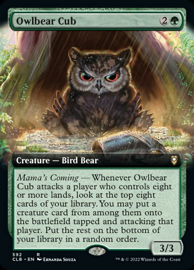 Owlbear Cub (Extended Art) [Commander Legends: Battle for Baldur's Gate] | Play N Trade Winnipeg
